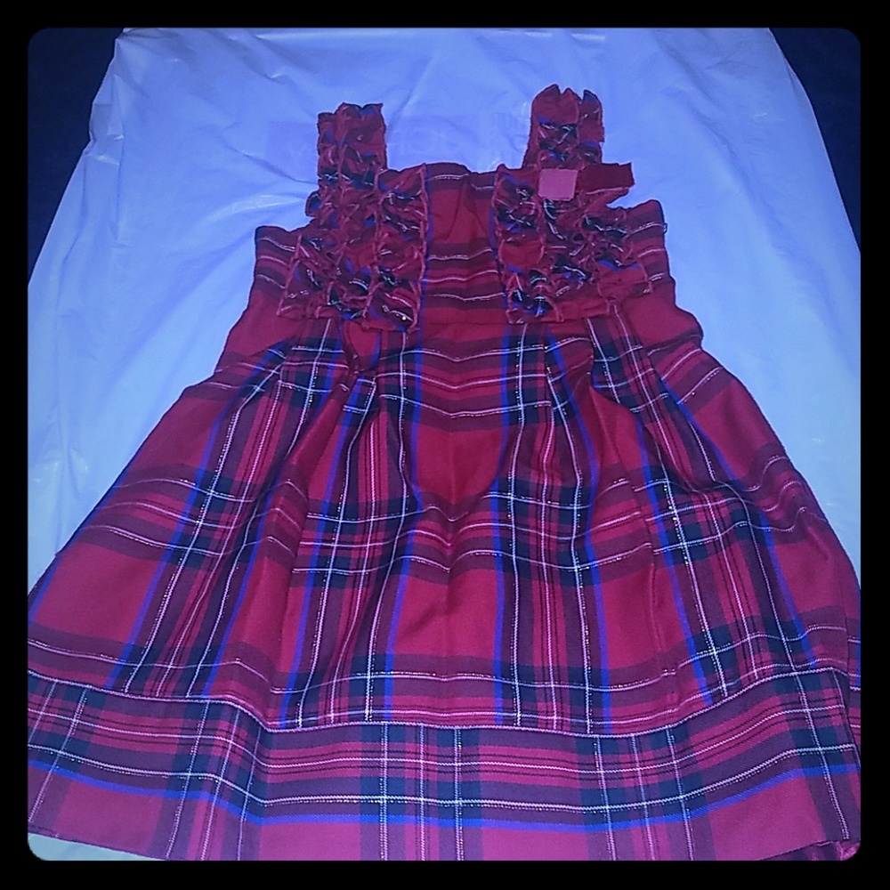 Girls sleeveless plaid dress